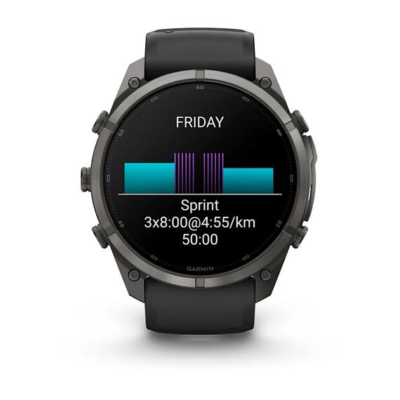 Часы Garmin Fenix 9 Pro 51mm Carbon Gray DLC Titanium Black/Pebble Grey, Цвет.: Titanium Black/Pebble Grey, Размер.: 51 мм, фото , изображение 9