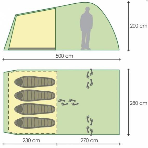 Палатка Golden Shark Berg Mosquito 4, фото , изображение 2