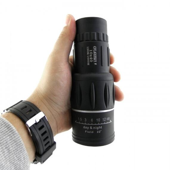 МОНОКУЛЯР СЛЕДОПЫТ, 10Х40, ЧЕРНЫЙ, В ЧЕХЛЕ 54*42*150 мм, 245 гр, фото , изображение 4