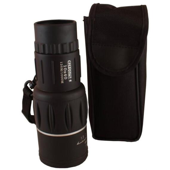 МОНОКУЛЯР СЛЕДОПЫТ, 10Х40, ЧЕРНЫЙ, В ЧЕХЛЕ 69*55*150 мм, 277 г, фото , изображение 3