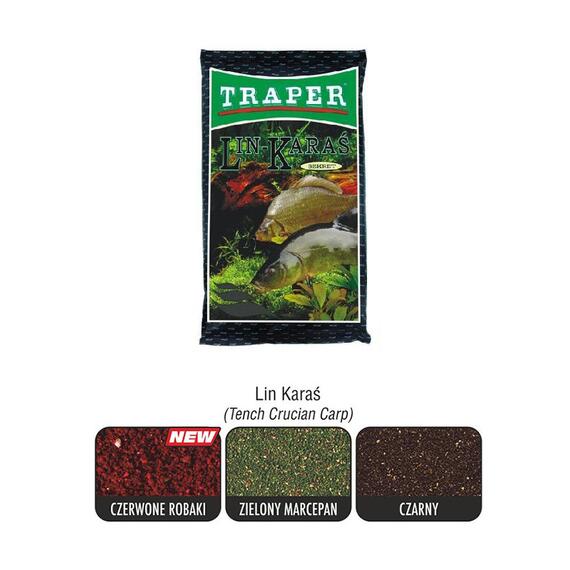 Прикормка Traper SEKRET 1kg "Линь-Карась" зеленый марципан, фото , изображение 2