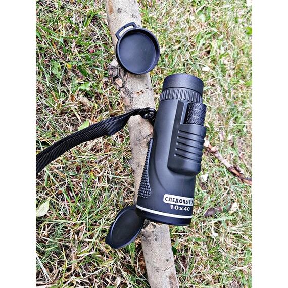 МОНОКУЛЯР СЛЕДОПЫТ, 10Х40, ЧЕРНЫЙ, В ЧЕХЛЕ 69*55*150 мм, 277 г, фото , изображение 4
