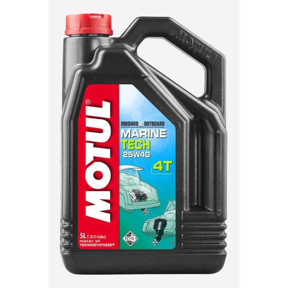 Моторное масло (4-х тактное) Motul Marine Tech 4T 25W40 5л, фото 