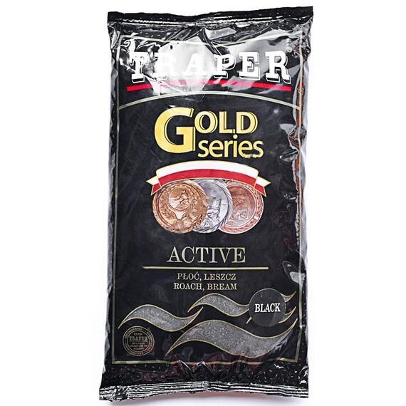 Прикормка Traper Gold Active 1кг (черная), фото 