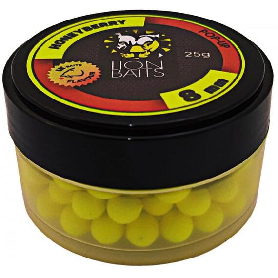 Lion Baits Бойл (pop-up) HoneyBerry 8 мм - 25 г, Вкус для группировки: HONEYBERRY, Вид рыбы: карп и амур, Диаметр (мм): 8, фото 