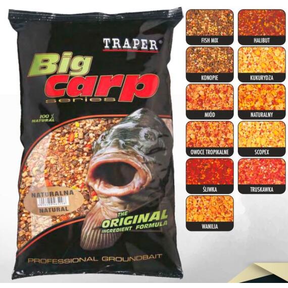 Прикормка TRAPER BIG CARP 1 кг КЛУБНИКА, фото , изображение 2