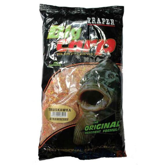 Прикормка TRAPER BIG CARP 1 кг КЛУБНИКА, фото 