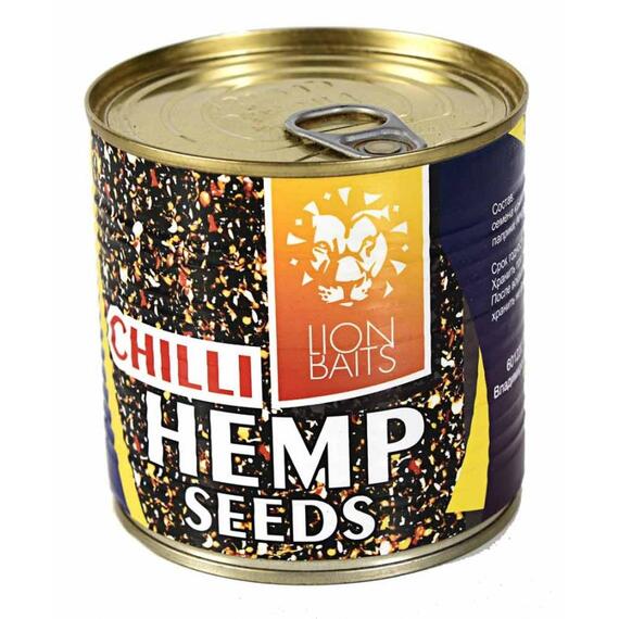 Lion Baits Зерновая смесь Hemp seeds Chili - 430 мл, Вкус: Hemp seeds Chili, фото 