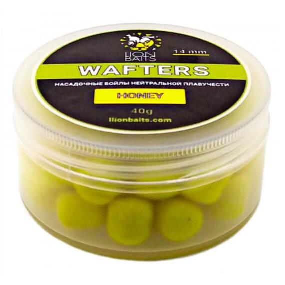 Lion Baits Wafters насадочный Бойл нейтральной плавучести Honey (мёд)14мм 40гр, Вкус для группировки: Мёд, фото 