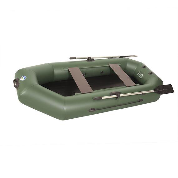 Лодка гребная под мотор Лоцман Стандарт 260 зелёная, фото 