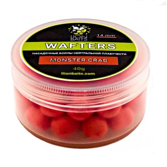 Lion Baits Wafters насадочный Бойл нейтральной плавучести Monster Crab 14мм 40гр, Вкус для группировки: монстер краб, фото 