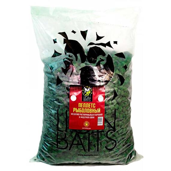 Lion Baits Пеллетс карповый (бетаин, цв. -зеленый) 16мм - 15 кг, Вкус: морепродукты, Вид рыбы: Карп, Диаметр (мм): 16, фото 