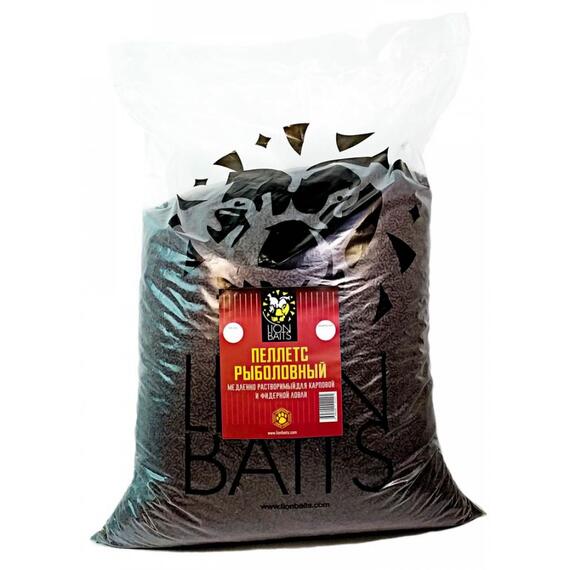 Lion Baits Пеллетс карповый (лосось, цв. -темный) 16мм - 15 кг, Вкус: лосось, Вид рыбы: Карп, Диаметр (мм): 16, фото 