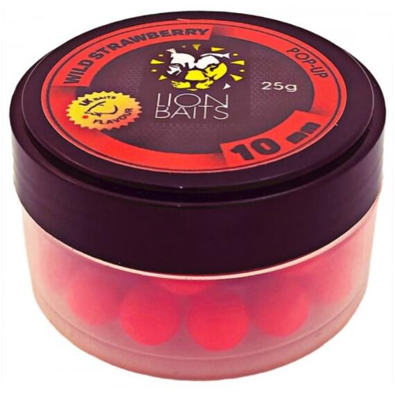 Lion Baits Бойл (pop-up) Wild Strawberry 10 мм - 25 г, Вкус для группировки: WILD STRAWBERRY, фото 