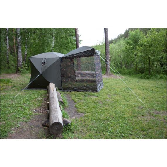 Палатка Пингвин Mr. Fisher Шелтерс 215 с москитной сеткой и шторкой на откидной стенке, фото , изображение 2