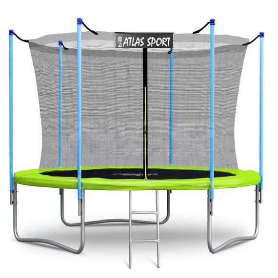 Батут Atlas Sport 183 см (6ft) с внутренней сеткой без лестницы GREEN, Цвет: зеленый, Диаметр батута: 183 см (6 ft), фото 
