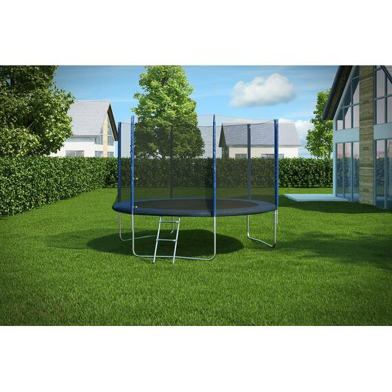 Батут Atlas Sport 252 см (8ft) BASIC с лестницей BLUE, Цвет: синий, Диаметр батута: 252 см (8 ft), фото , изображение 10