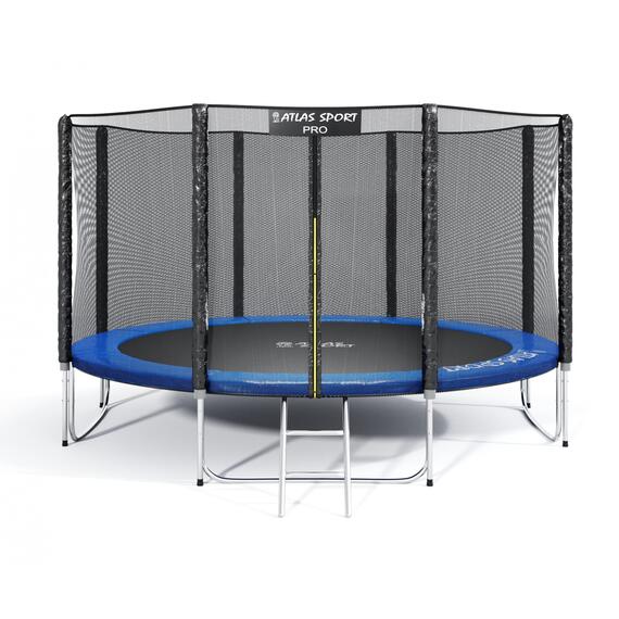 Батут Atlas Sport 404 см (13ft) PRO (усиленные опоры) BLUE, Цвет: синий, Диаметр батута: 404 см (13 ft), фото 