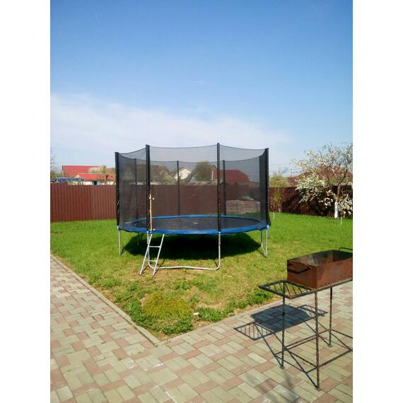 Батут Atlas Sport 435 см (14ft) BASIC с лестницей GREEN, Цвет: зеленый, Диаметр батута: 435 см (14ft), фото , изображение 2