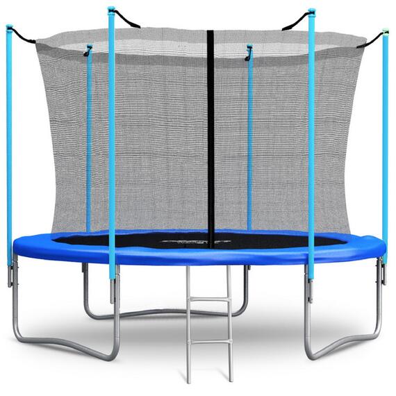 Батут Atlas Sport 312 см (10ft) с внутренней сеткой и лестницей BLUE, фото 