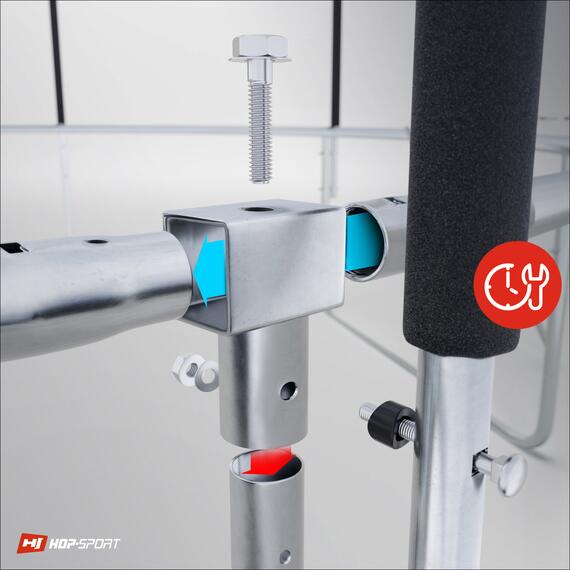 Батут Atlas Sport 404 см (13ft) PRO (усиленные опоры) BLUE, Цвет: синий, Диаметр батута: 404 см (13 ft), фото , изображение 4