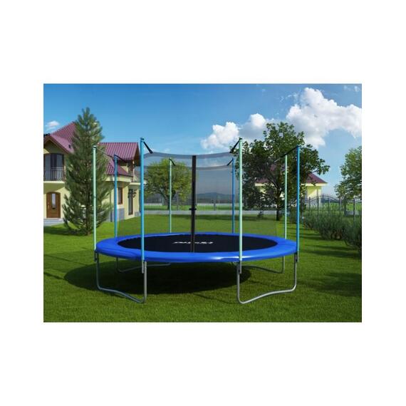 Батут Atlas Sport 435 см (14ft) с внутренней сеткой и лестницей GREEN, Цвет: зеленый, Диаметр батута: 435 см (14ft), фото , изображение 2