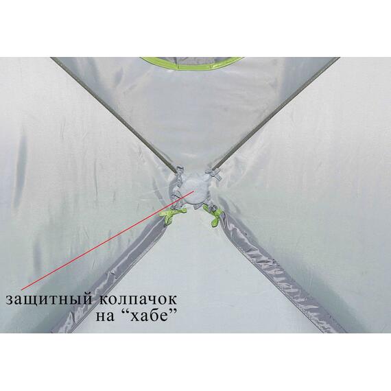 Утепленная зимняя палатка Лотос Куб 3 Компакт Термо (Салатовый), фото , изображение 16