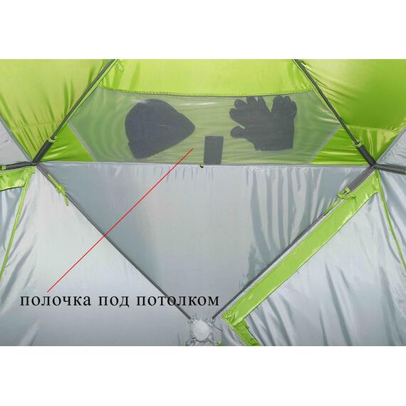 Утепленная зимняя палатка Лотос Куб 3 Компакт Термо (Салатовый), фото , изображение 18