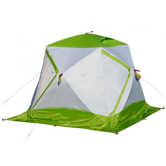 Утепленная зимняя палатка Лотос Куб 3 Классик Термо (Салатовый), фото , изображение 2