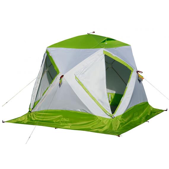 Утепленная зимняя палатка Лотос Куб 3 Классик Термо (Салатовый), фото , изображение 3