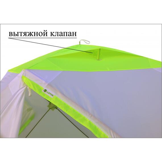 Зимняя палатка Лотос Куб 3 Классик С9 (Оранжевый), Цвет: оранжевый, Вместимость (чел): 3, фото , изображение 7