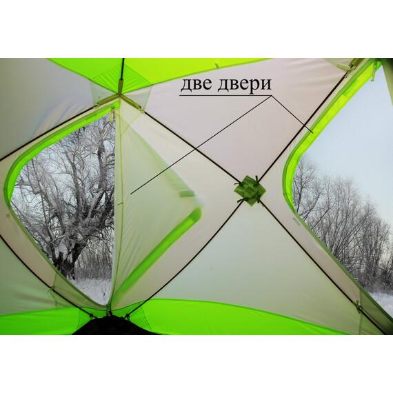 Зимняя палатка Лотос Куб 3 Классик А8 (Оранжевый), Цвет: оранжевый, Вместимость (чел): 3, фото , изображение 16