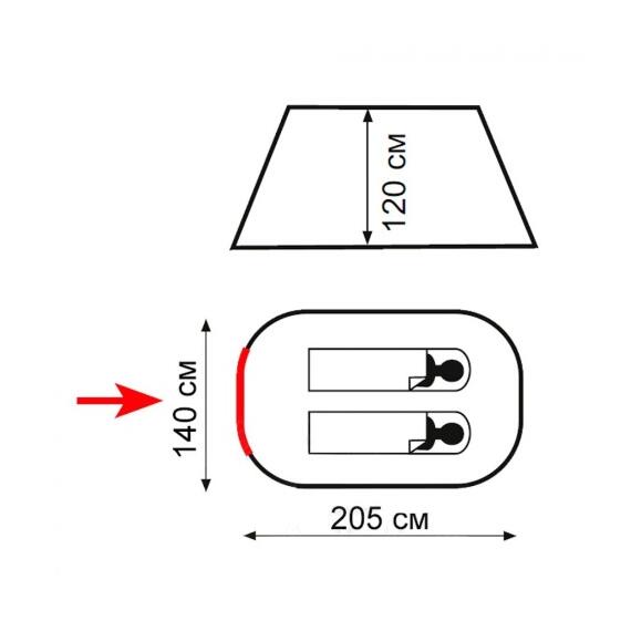Палатка Totem POP Up 2 (V2), фото , изображение 4