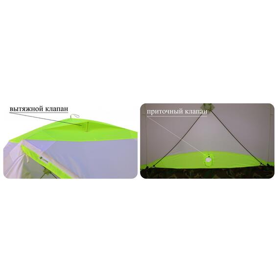 Зимняя палатка Лотос Куб 3 Классик С9 (Оранжевый), Цвет: оранжевый, Вместимость (чел): 3, фото , изображение 14