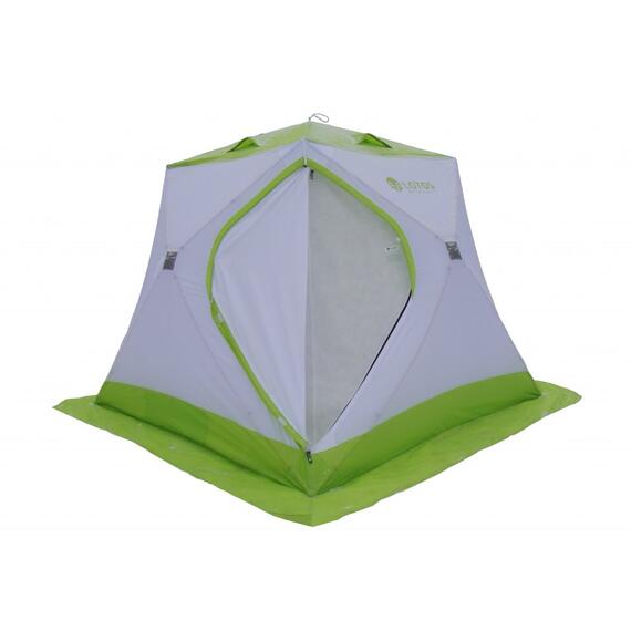 Утепленная палатка Лотос Куб 3 Классик С9Т (Салатовый), Цвет: салатовый, Вместимость (чел): 3, фото , изображение 2
