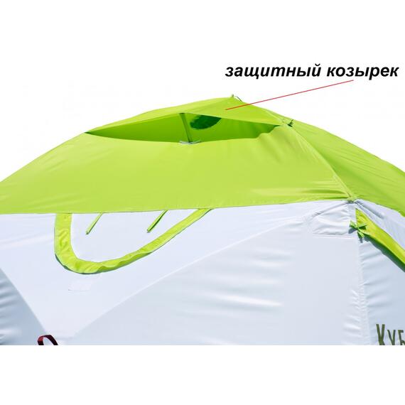 Утепленная зимняя палатка Лотос КубоЗонт 4 Компакт Термо (Салатовый) 2022, фото , изображение 11
