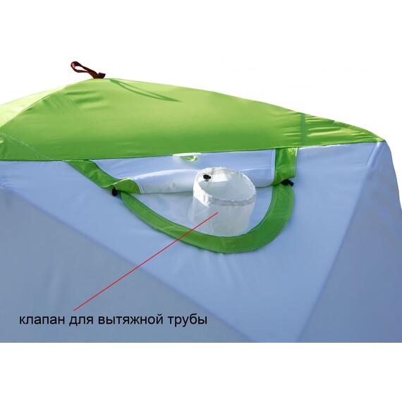 Утепленная зимняя палатка Лотос Куб 4 Классик Термо (Салатовый), фото , изображение 11