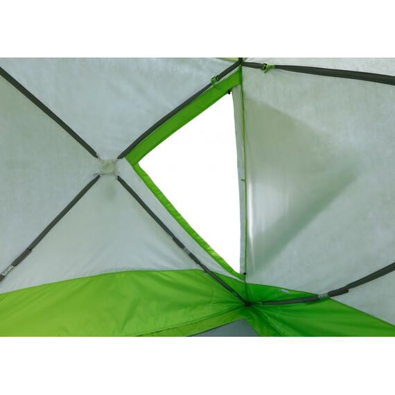 Утепленная зимняя палатка Лотос Куб 4 Классик Термо (Салатовый), фото , изображение 13