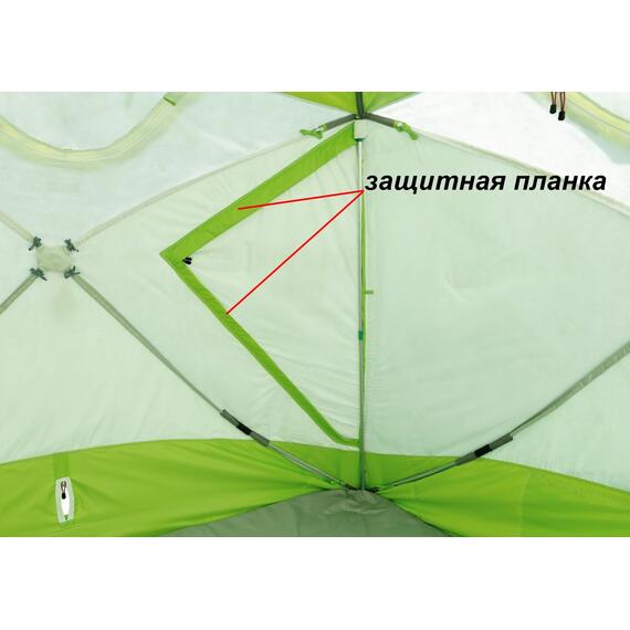 Утепленная зимняя палатка Лотос КубоЗонт 4 Компакт Термо (Салатовый) 2022, фото , изображение 16