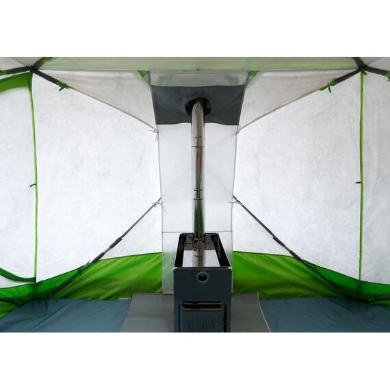 Утепленная зимняя палатка Лотос Куб 3 Классик Термо (Салатовый), фото , изображение 21