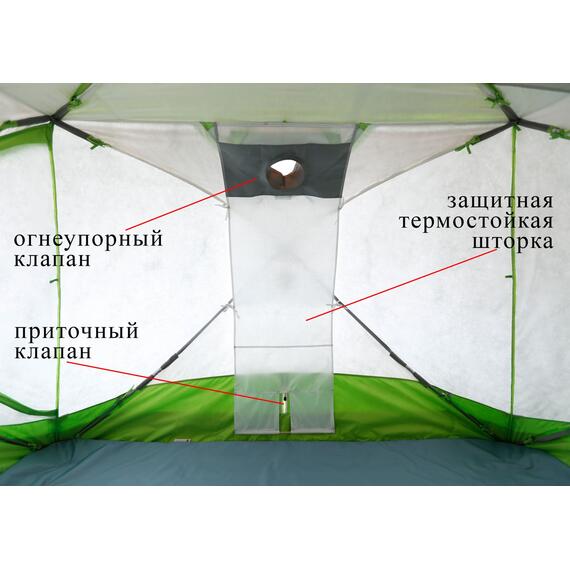 Клапан огнеупорный для палаток ЛОТОС КУБ (со шторкой кремнезем 1000°С), фото 