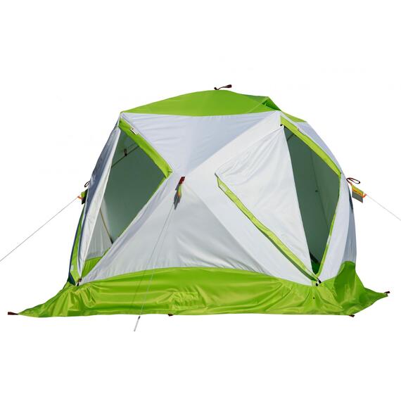 Утепленная зимняя палатка Лотос Куб 4 Компакт Термо (Салатовый), фото , изображение 4