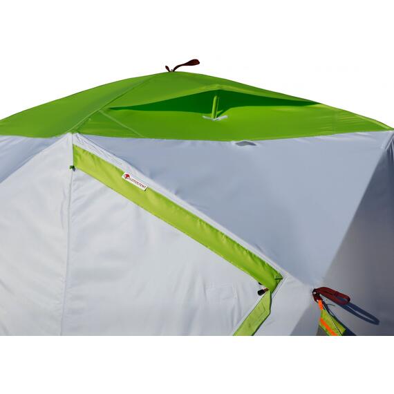 Утепленная зимняя палатка Лотос Куб 4 Компакт Термо (Салатовый), фото , изображение 5