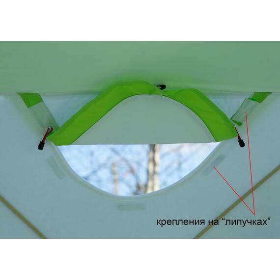 Утепленная зимняя палатка Лотос Куб 4 Классик Термо (Салатовый), фото , изображение 8