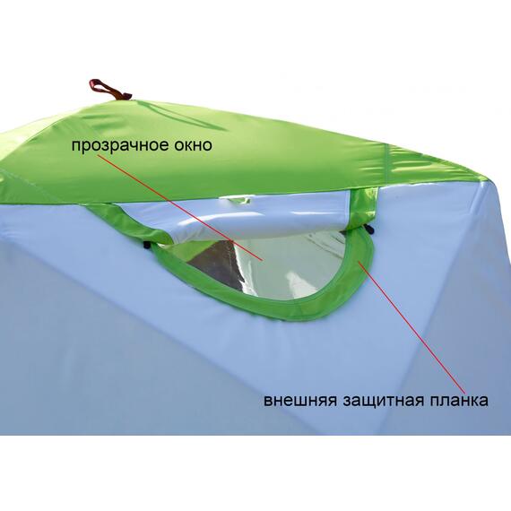 Утепленная зимняя палатка Лотос Куб 4 Классик Термо (Салатовый), фото , изображение 9