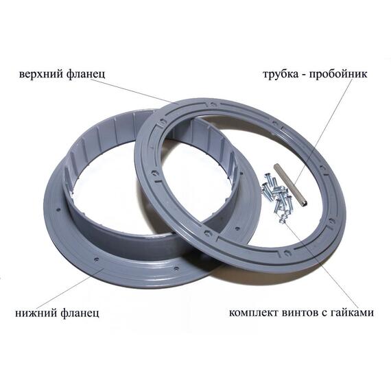 Фланец с бортом для отверстия под лунку Лотос 200 (Комплект 3 шт.), Количество: 3 шт., фото , изображение 2