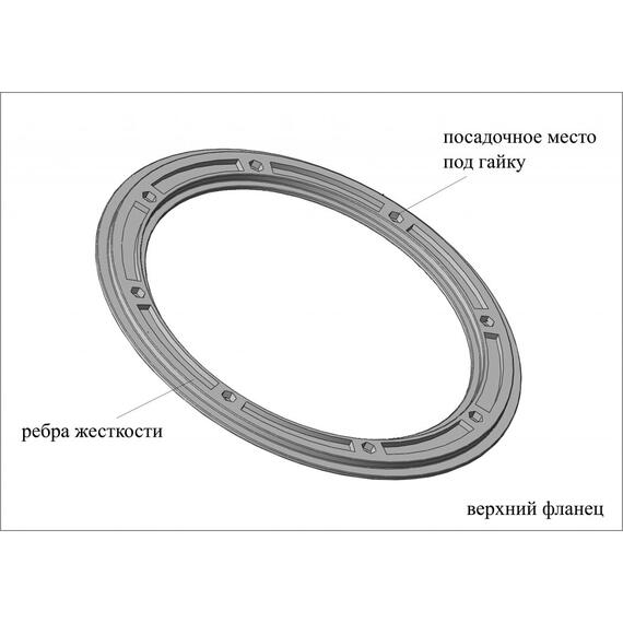 Фланец с бортом для отверстия под лунку Лотос 200 (Комплект 3 шт.), Количество: 3 шт., фото , изображение 3