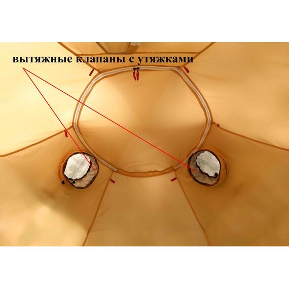 Универсальная палатка Лотос 5У Шторм (Серо-салатовый), Цвет: Серо-салатовый, Вместимость (чел): 4, Кол-во граней: 6, фото , изображение 39