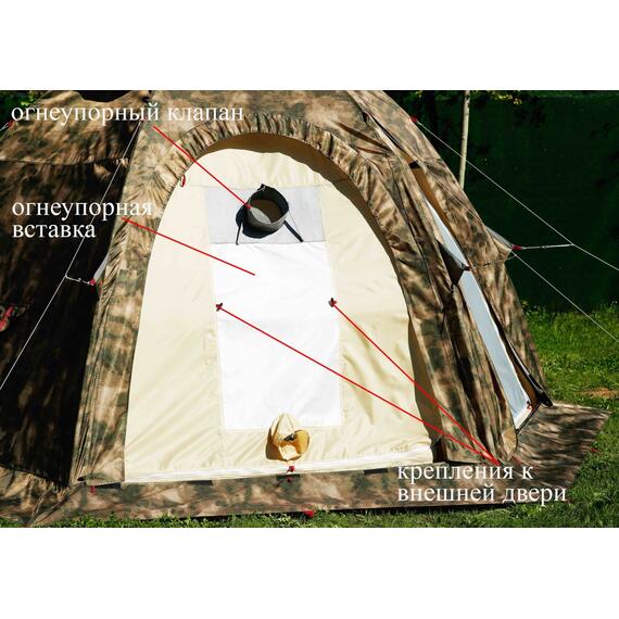 Универсальная палатка Лотос 5У Шторм (Оливковый), Цвет: оливковый, Вместимость (чел): 4, Кол-во граней: 6, фото , изображение 7