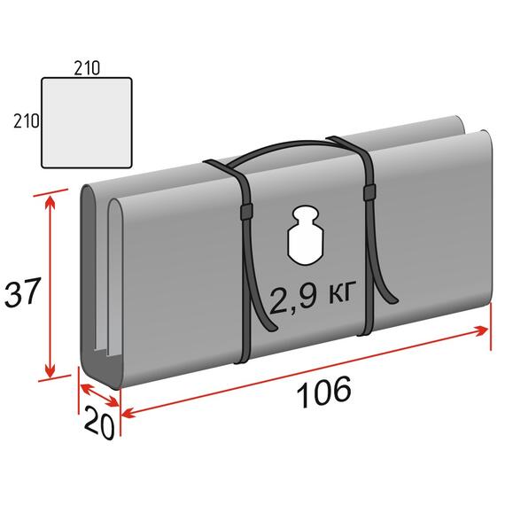 Пол утепленный ЛОТОС КУБ 3 (210х210) ПУ4000, Размер (см): 210х210, Водостойкость дна (мм в.ст.): 4000, Комплектация: без фланцев, фото , изображение 9